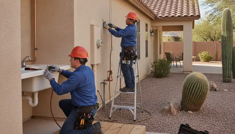 Mesa, AZ plumbing repair technician providing fast residential plumbing service