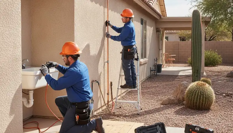 Mesa AZ plumbing repair technician providing professional residential plumbing service