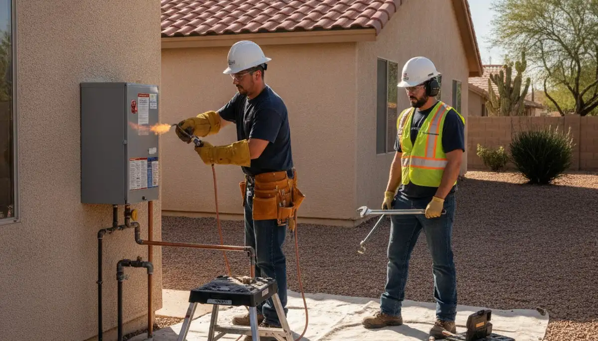 Mesa, AZ plumbing repair technician providing professional residential plumbing services