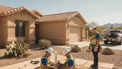 Mesa, AZ plumbing repair technician providing residential plumbing service