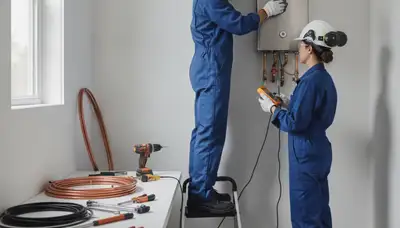 Tankless water heater service in Mesa, AZ by On Call Plumbers for efficient home hot water repair