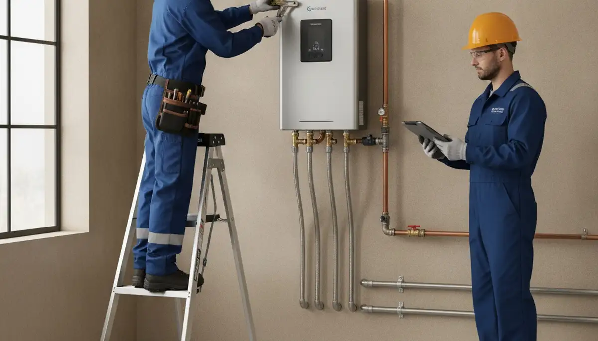 Tankless water heater installation service in Mesa, AZ for efficient home plumbing repairs