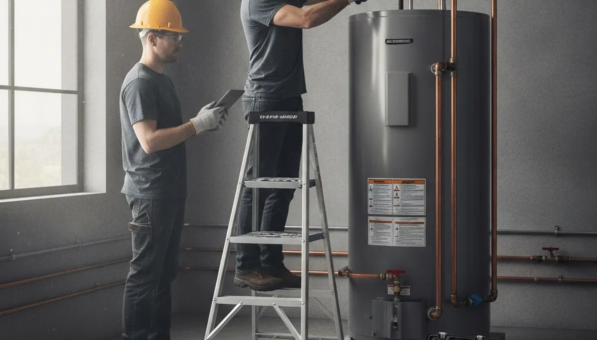 Mesa, AZ plumber repairing a water heater for reliable home service